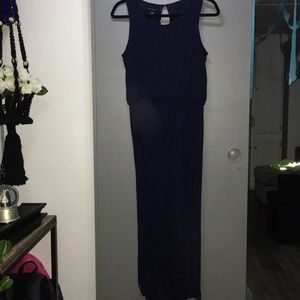 Dark blue wrap dress